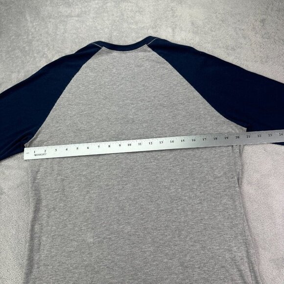 Nike Boston Red Sox Raglan Baseball Shirt Mens XXL Gray Blue Slim Fit MLB - Picture 8 of 11